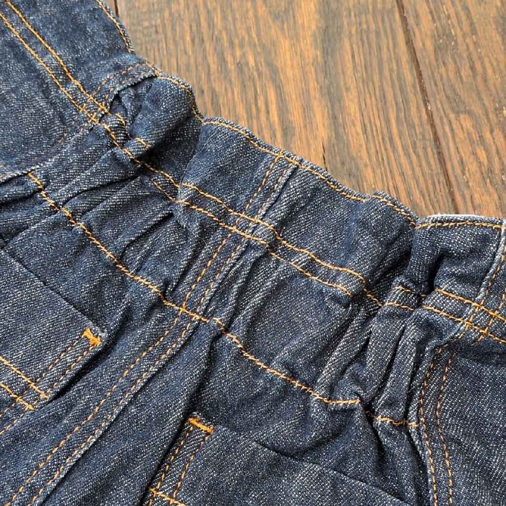 PILCRO I Lightweight Stretch Cuffed Dark Blue Denim Jean Shorts, 27 - Picture 4 of 12